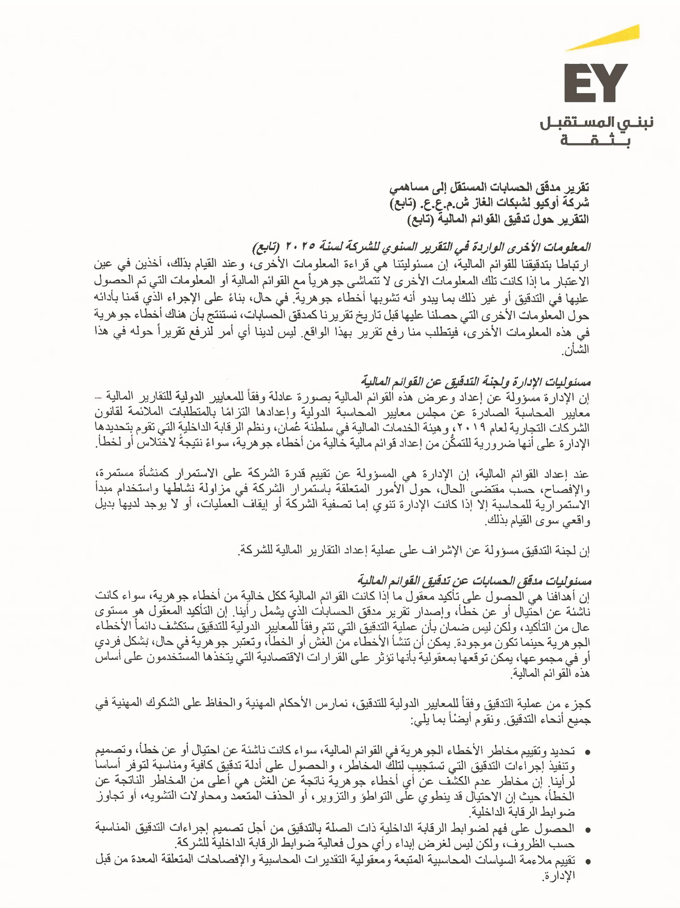 Auditor Report