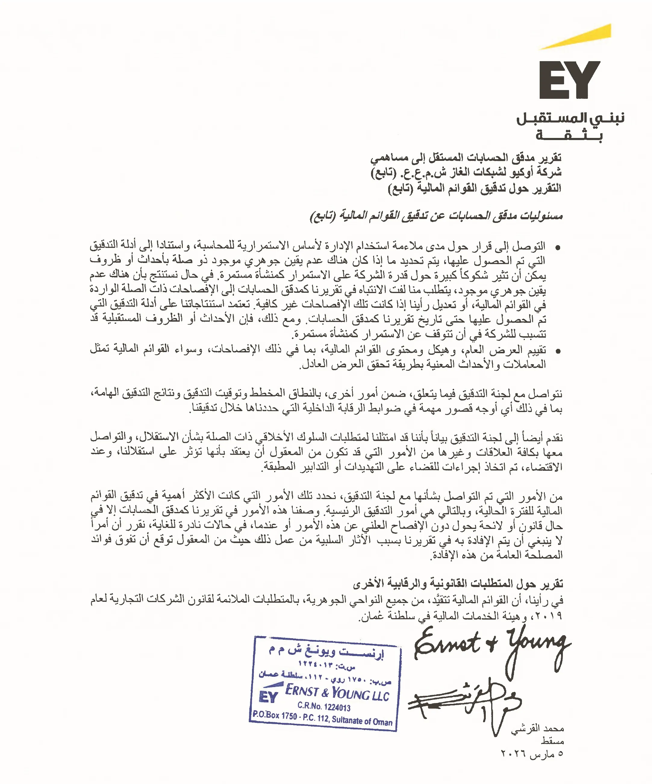 Auditor Report